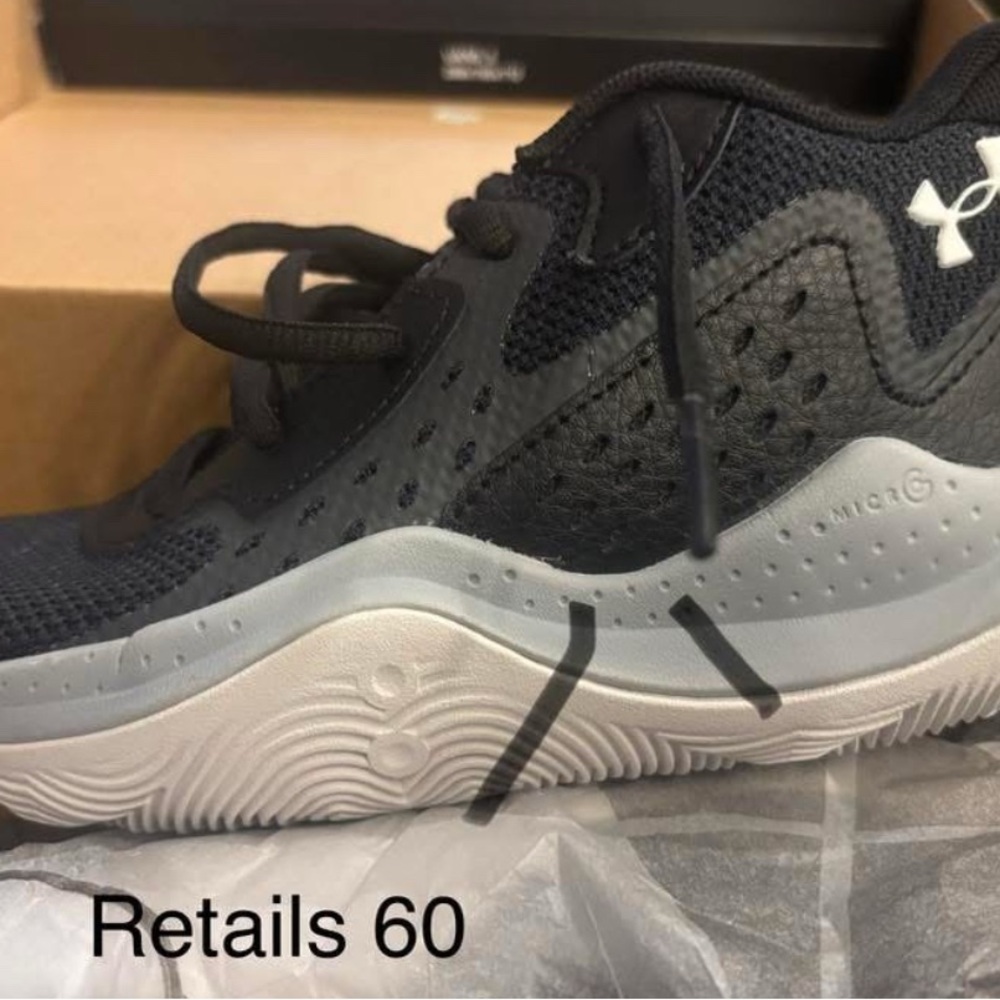 Under Armour Black and White Athletic Shoes